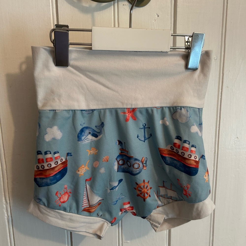 Handmade 3t blue Nautical boat submarine Themed bummie Shorts